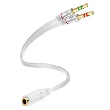 Headphone Splitter for Computer 3.5mm Mic Audio Y Splitter Cable for PC