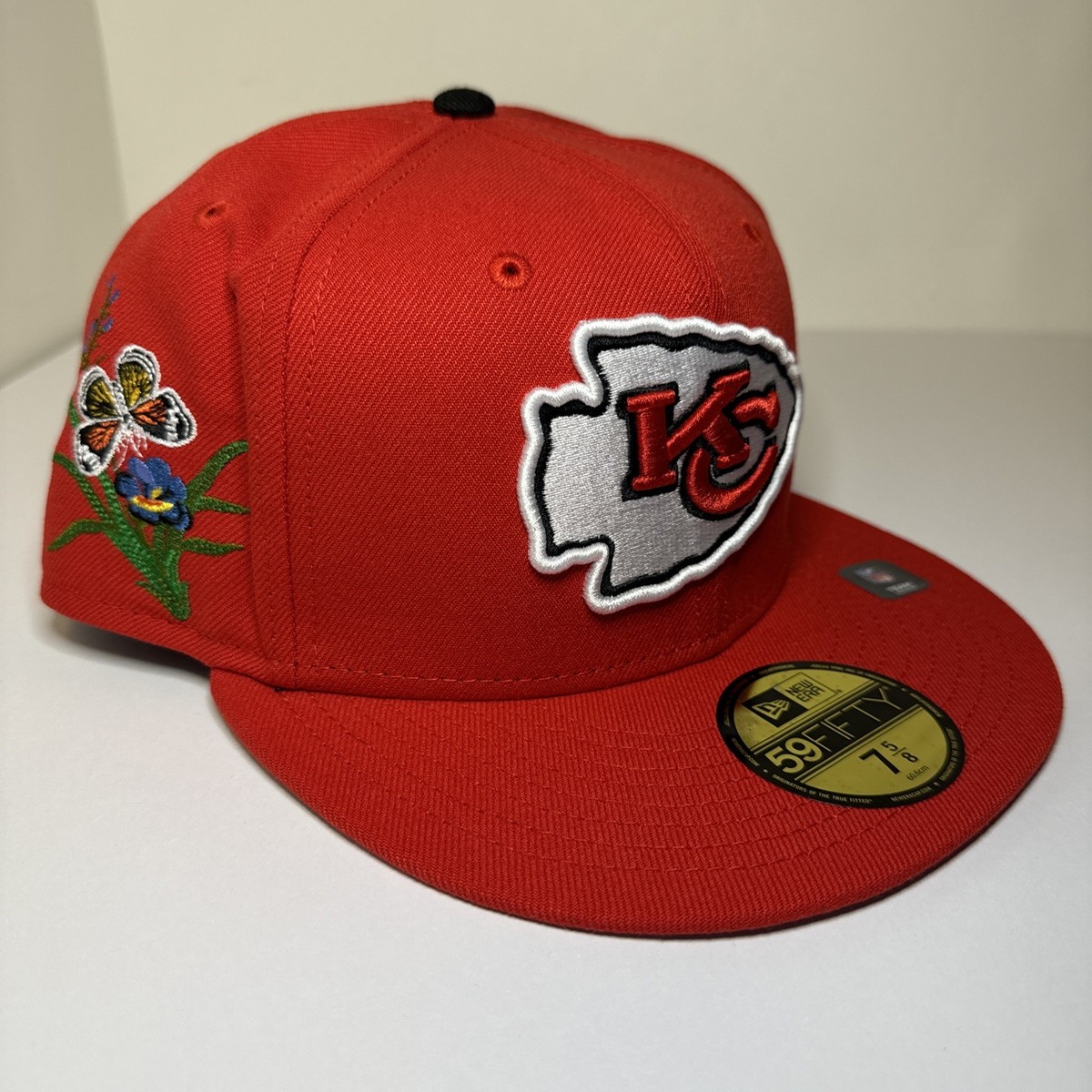 Kansas City Chiefs Men's 7 5/8 New Era Fitted Hat FELT For Every