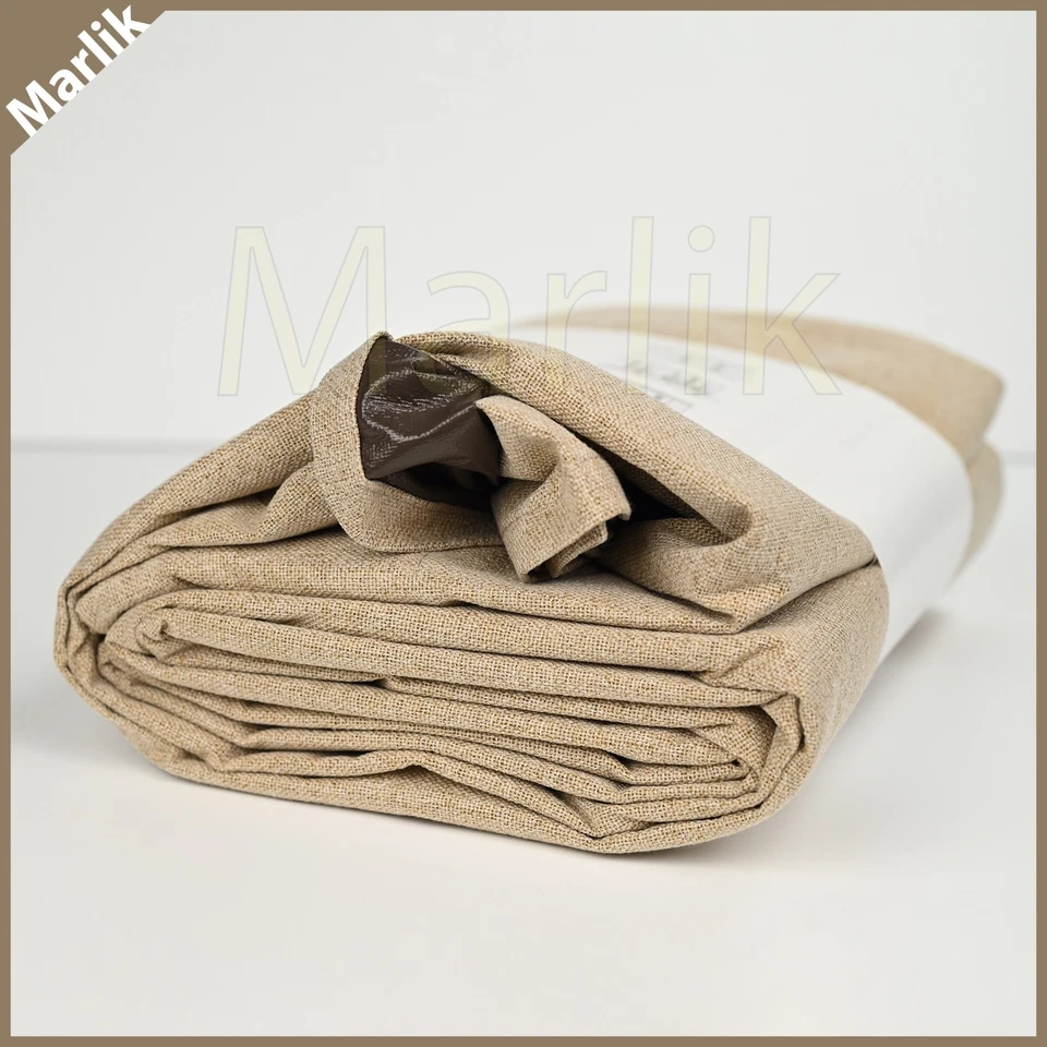 IKEA ROSENMANDEL Room Darkening Curtains 2 Panels Yellow-beige/Brown Back 53x84" - Image 3 of 3