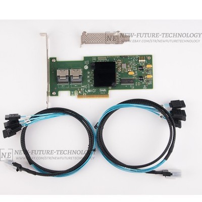 LSI 6Gbps SAS HBA Mode P20 ZFS FreeNAS unRAID + 2*SFF-8087 SATA 9211-8I IT US