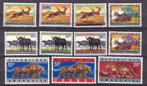 RWANDA ^^^^^1976   KEY   MNH  SET  ( Wlidlife)  @ xdco411rwa