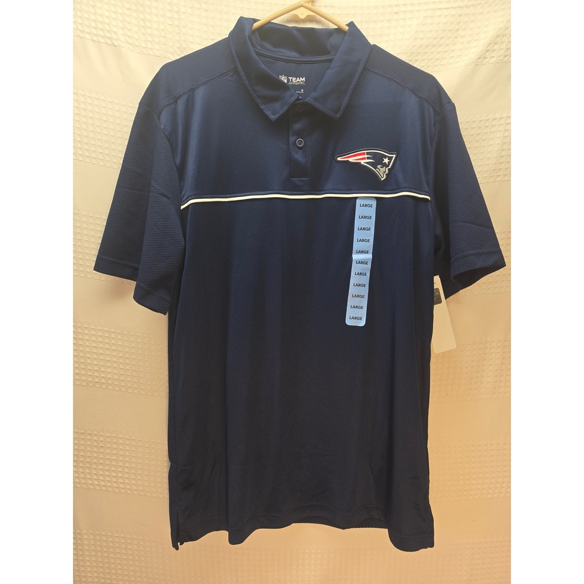 NFL Team Apparel New England Patriots Golf Polo Shirt Mens Sz