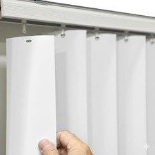 Vertical Blind Slats Vanes Replacement Smooth Curved White You Pick Size and Qty
