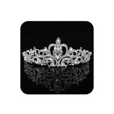 Tiara Crystal Crowns Rhinestone Crown Bride Bridal Wedding Birthday Silver