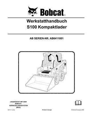 BOBCAT S100 KOMPAKTLADER REPARATURHANDBUCH WERKSTATTHANDBUCH 3