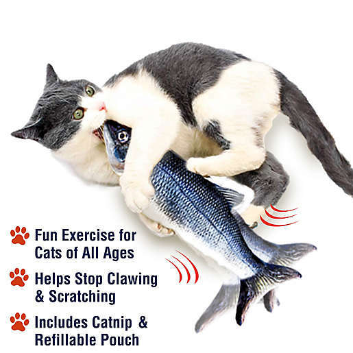 CAT FISH ソフビ Cat Toy Fish Catnip Toy - Zezelife