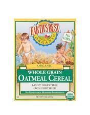 Earth's Best, Organic Whole Grain Oatmeal Cereal, 8 oz 227 g 