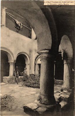 CPA AK S. FRUTUOSO DI PORTOFINO Il Chiostro della Badia ITALY (506432)