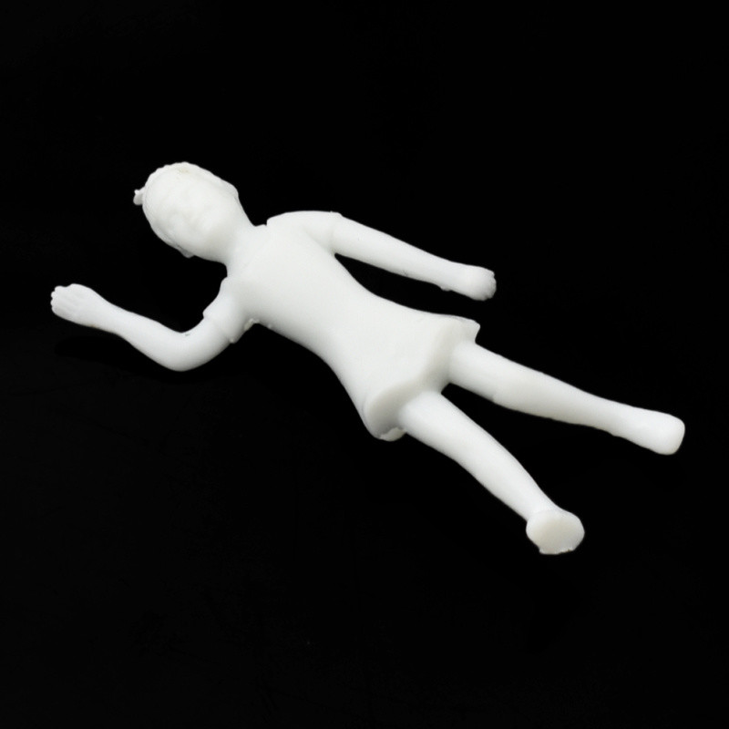 10 Pcs 125 Scale Model White Figures Unpainted People ABS Crafts