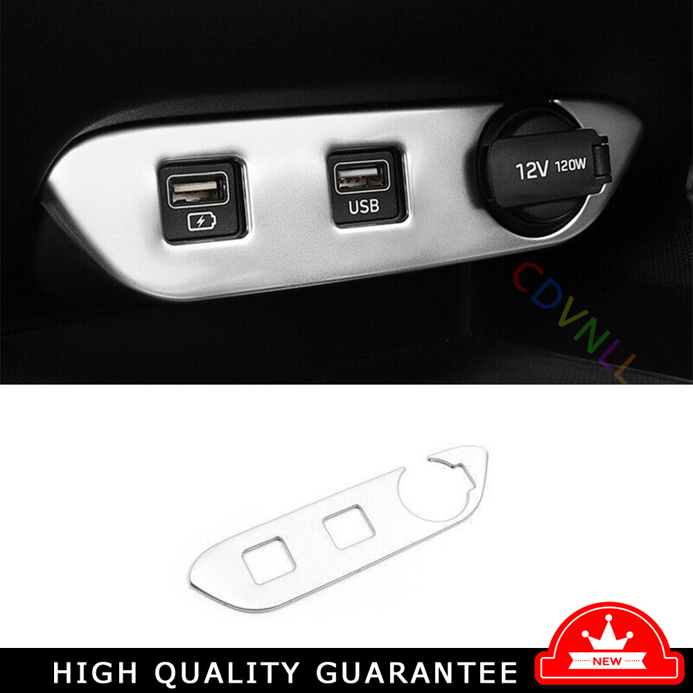 Console Cigarette Lighter Panel Trim For Hyundai Elantra 21-22 Silver  Titanium