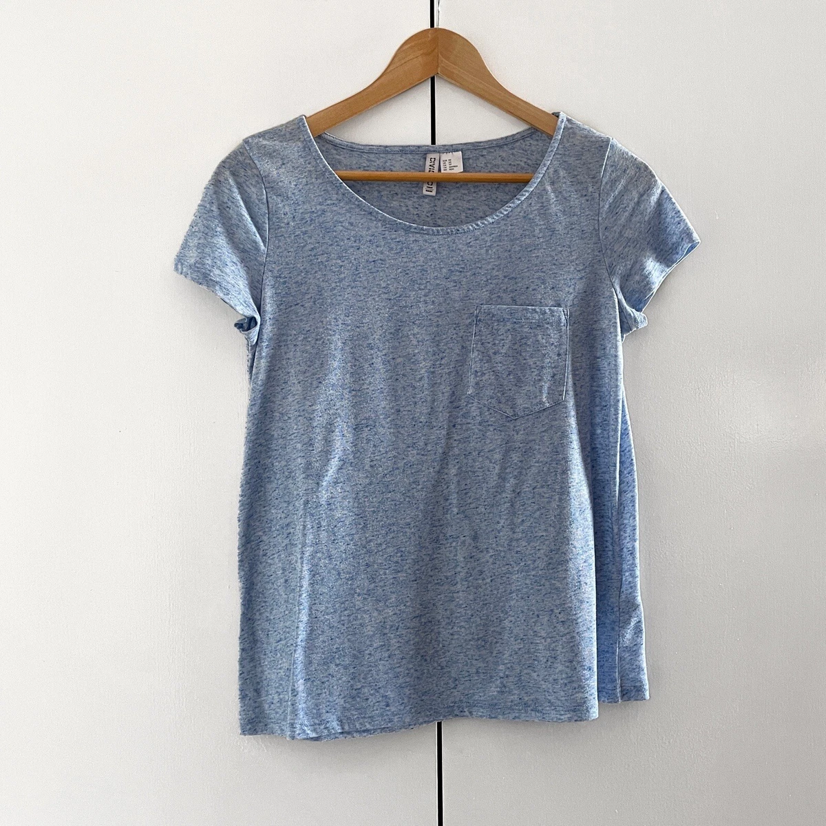 Pale Blue H M Basic Divided T Shirt EUR XS eBay