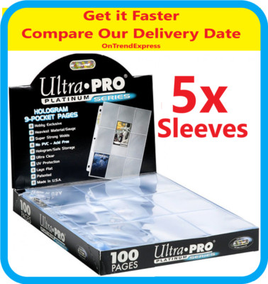 Platinum Series 9-Pocket 11-Hole Punch Pages (10ct) For Standard Size Cards Ultr - Foto 6