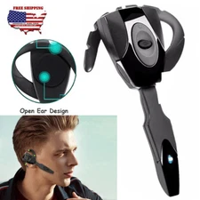 Bluetooth Earphones Open Ear Wireless Computer Headset Trucker Hands-free Earbud