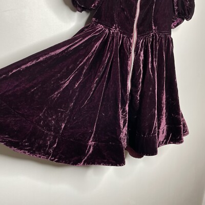 BARDOT Mini Dress Women 6 Velour Corset Bodice Burgundy Red Puff Sleeve |  eBay