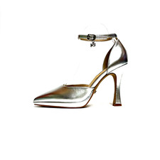 MIABELLE SCARPE DONNA DECOLLETE APERTE AI LATI CON TACCO ALTO MB68 ARGENTO