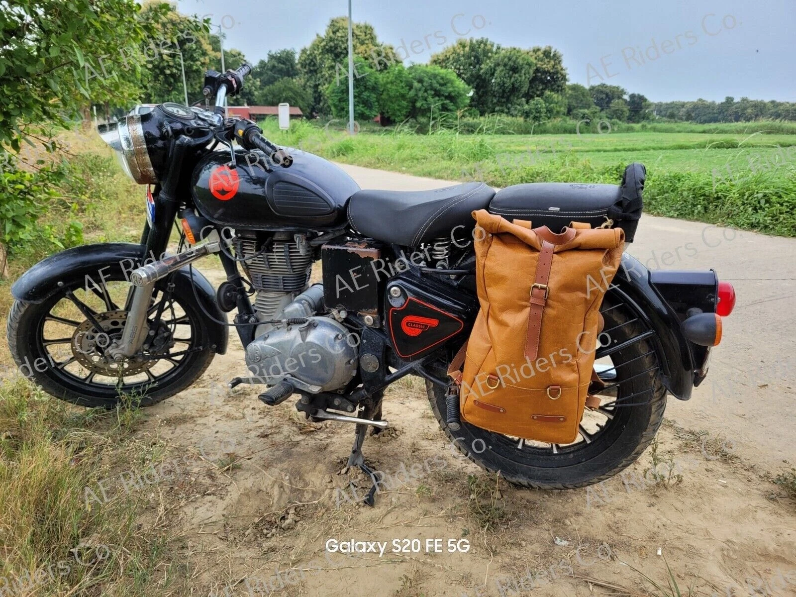 WANDERER ROLLTOP BACKPACK PANNIER SADDLE MOTORCYCYCLE BAG TAN BROWN view 6