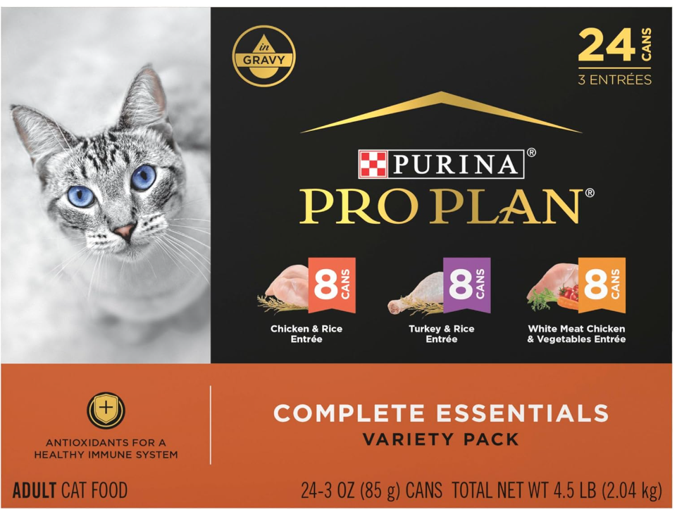 Purina Pro Plan Complete Essentials Chicken Turkey Wet Cat Food Variety Pack  