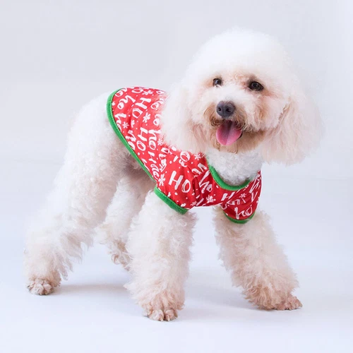 Pet Christmas Clothes Puppy Dog Jumper Small Dog Chihuahua Cat T-shirt Apparels - Picture 7 of 37