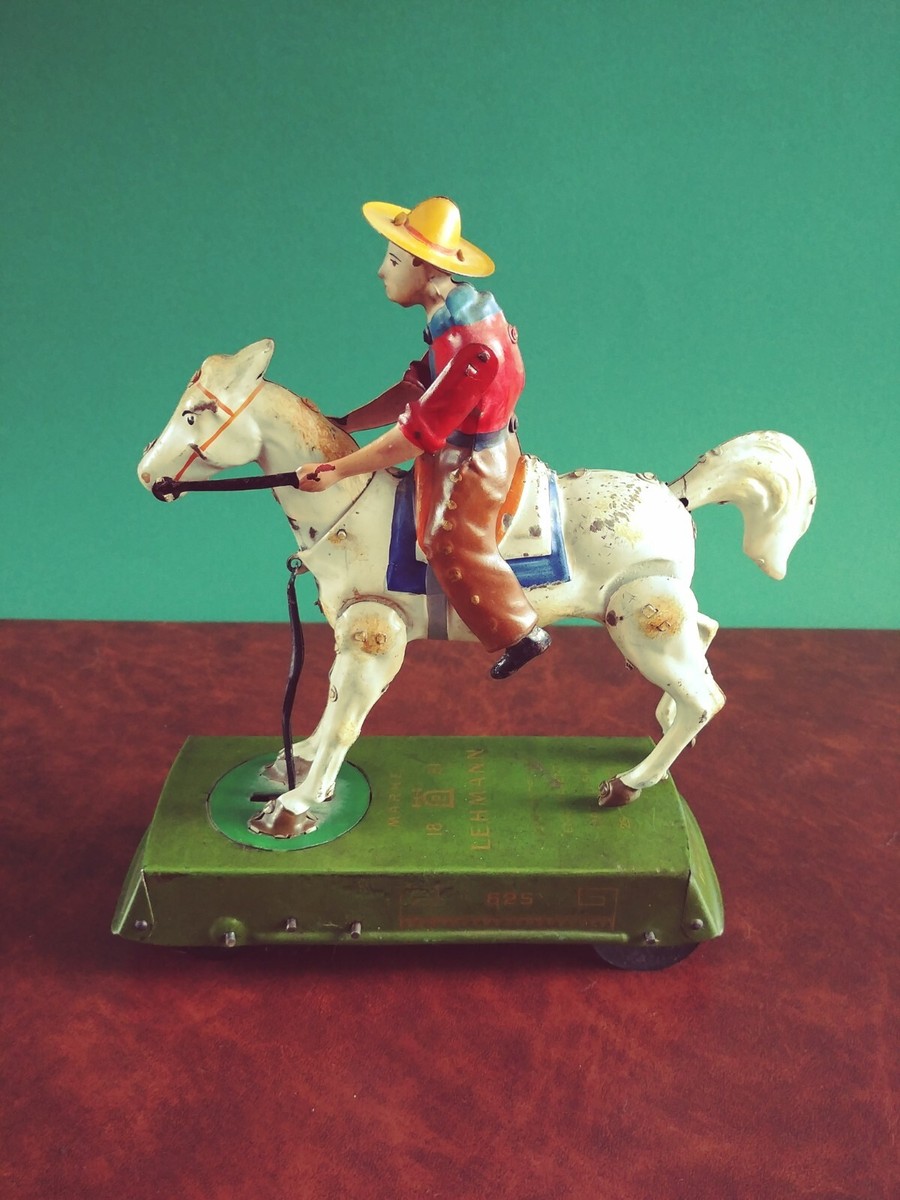 1920s Lehmann EPL 625 Tin Wind-up Wild West Buffalo Bill Tinplate