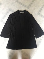 Chico's Travelers Open Front Cardigan 3/4 Sleeve Brown Slinky Knit Size 0 Small