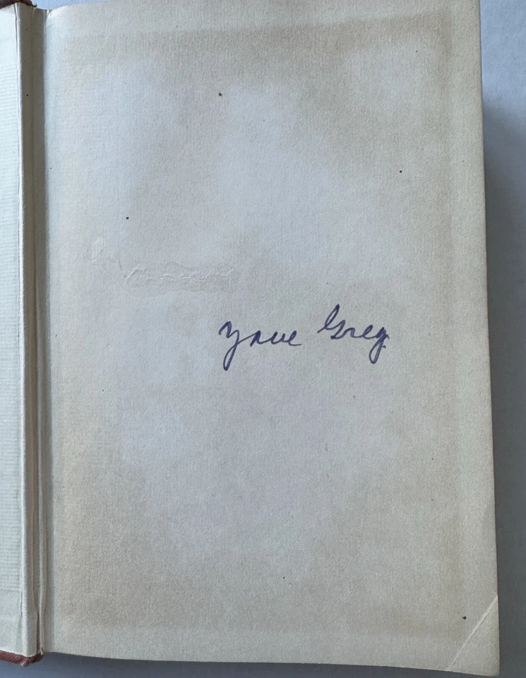 SIGNED Copy of The Vanishing American by Zane Grey 1925 1st Edition Harper Bros. - Image 3 of 4