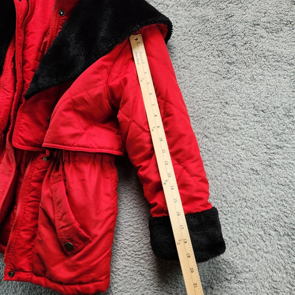 Rothchild Jacket - Girls Size L (14) - Red - Hood lined with Faux Fur - Image 4 of 4