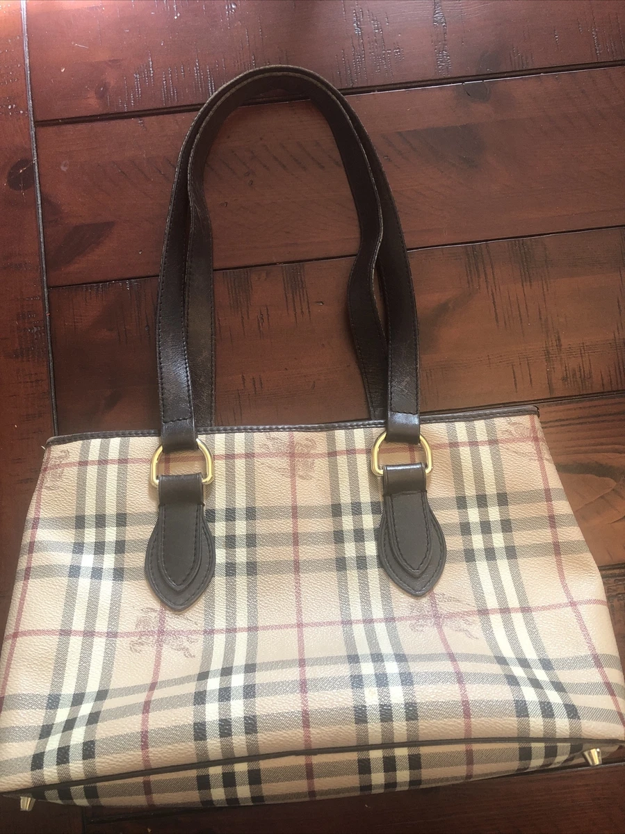 Authentic Vintage BURBERRY Haymarket Check Shoulder Bag Preowned