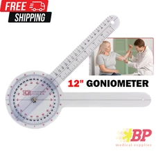 Ever Ready First Aid Plastic 12" Goniometer 360 Degree ISOM