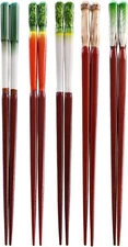 FUNAI WORKS Wakasa Coating 3d Vegetables of Chopsticks 21cm Made in Japan