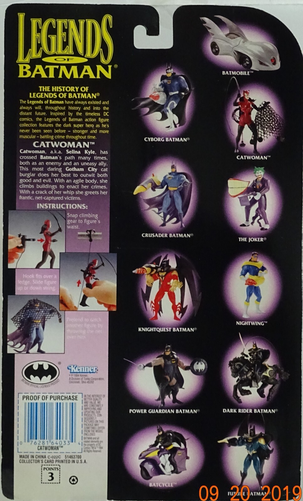 Batman Legends of CATWOMAN Action Figure w/ Claw & Capture Net Vintage ...