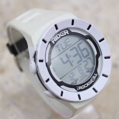 Rockwell Rider The Coliseum White Silicone Sports Watch Digital Chronograph