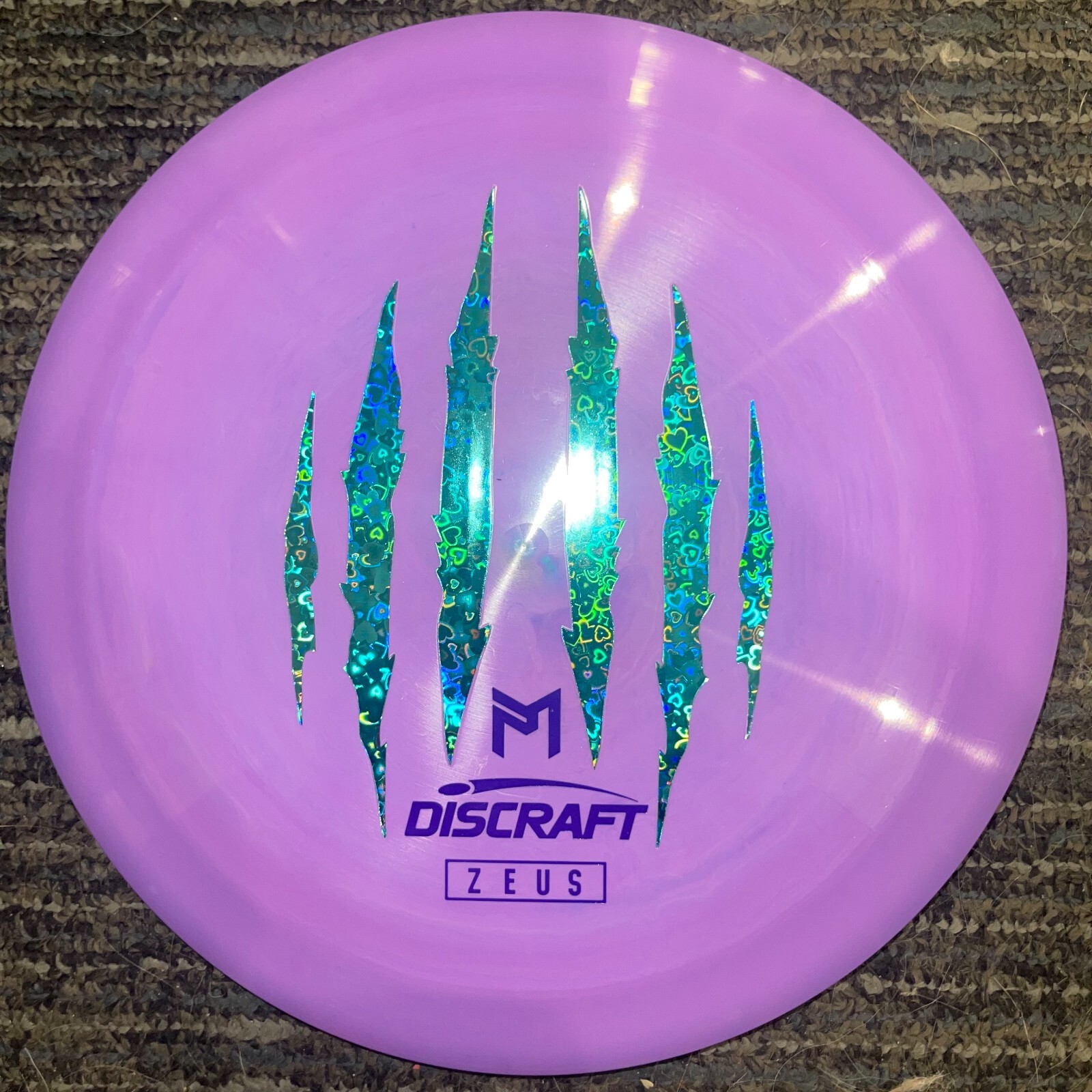 DISCRAFT SWIRLY RARE ESP 6X CLAW ZEUS DISC GOLF DRIVER PAUL MCBETH PP