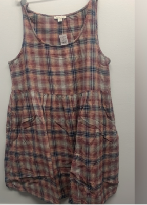 American Eagle Plaid Babydoll Mini Dress | eBay