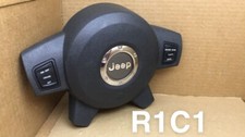 06-08 Jeep Commander Front Left Driver Side Steering Wheel Air Bag Airbag Black