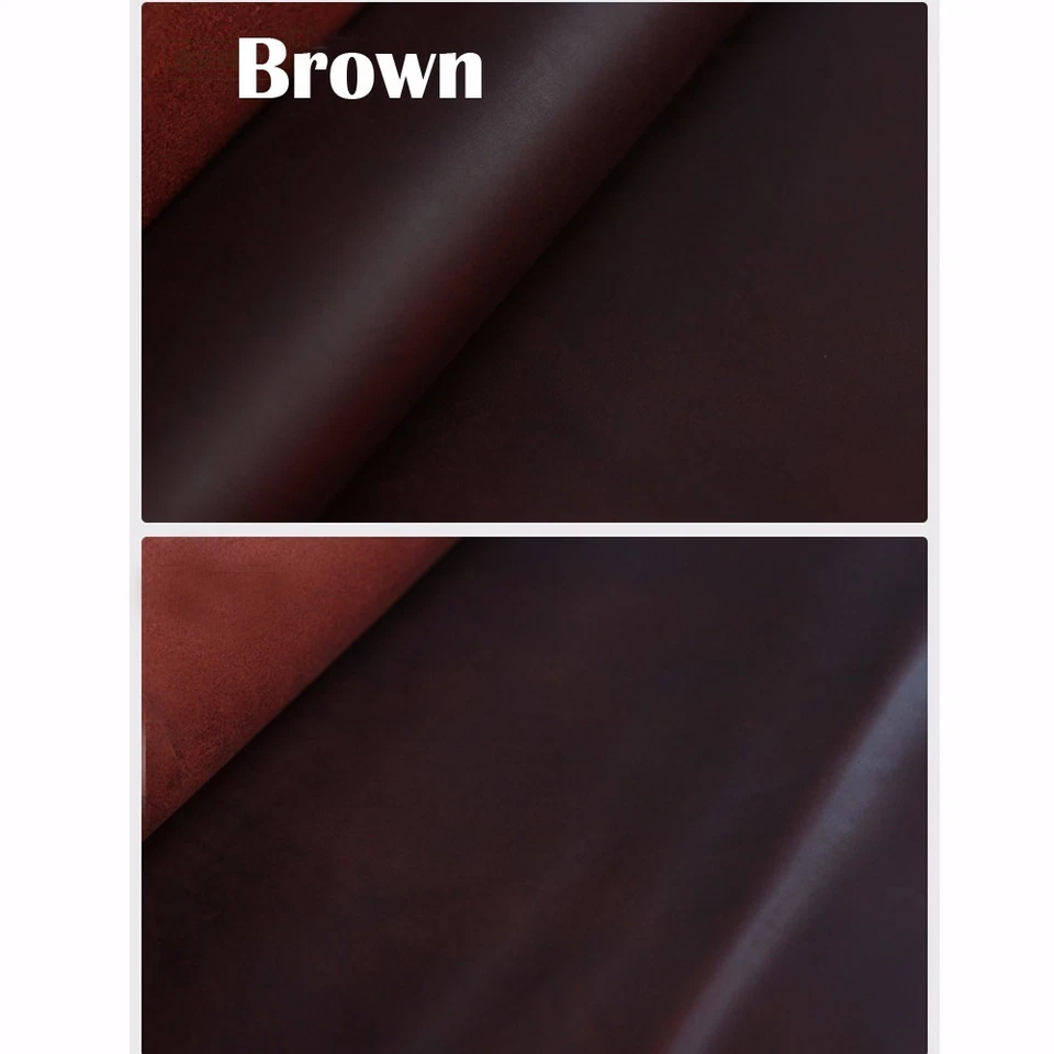 Genuine Vintage Leather Fabric Scrap for Wallet Bag Notebook Craft DIY Brown New - Image 4 of 4