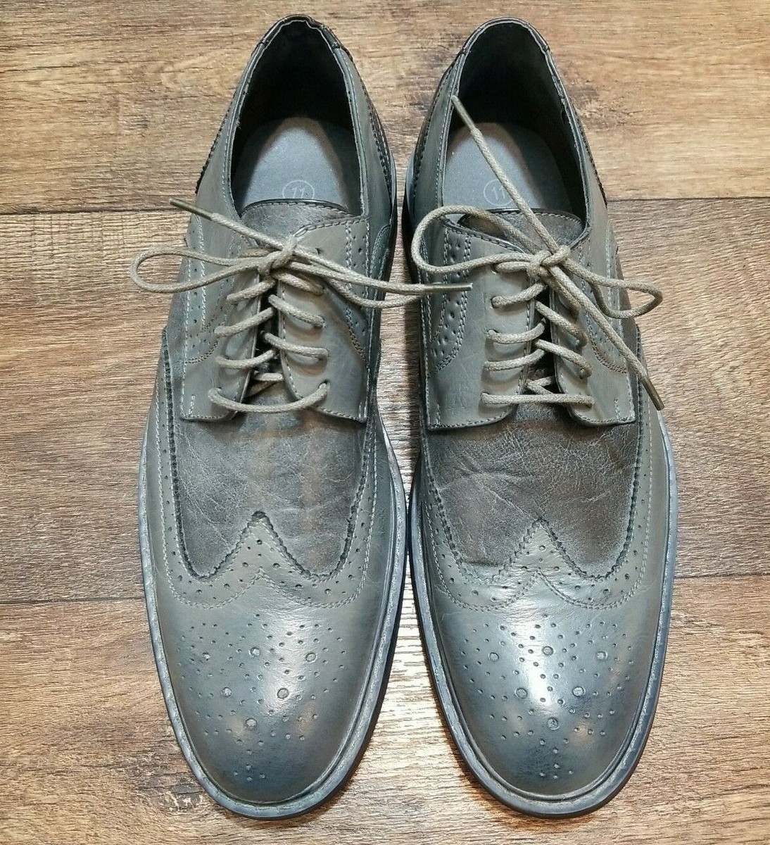 NWOT Original PENGUIN gray wingtip genuine leather dress shoes oxfords Original Penguin | Shoes | Original Penguin Brand Oxford  main image 4