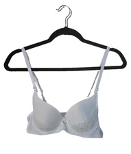 Mamia White Floral Convertible Full Coverage Underwire T-Shirt Bra Size 32B
