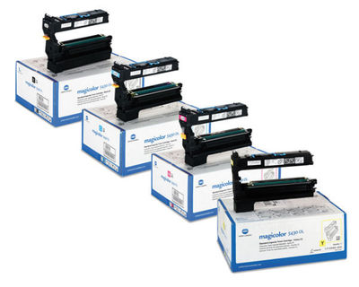 4 Original Toner Kit Konica Minolta MagiColor 5430DL / 1710594-001 + 1710582-001