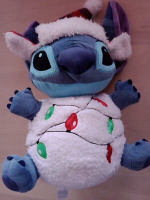 Disney Store - Weihnachten - Stitch Schneeball beleuchtet Plüschtier