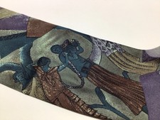 Art GUCCI SILK TIE -Made In Italy / RARE / COLLECTIBLE