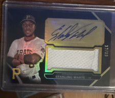 Topps 2016 Triple Threads Starling Marte Autograph Relic #UAJR-SMA /99
