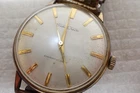 Seiko Crown J15003F 21 Jewels Manual Watch 35mm Gold Vintage Runs For Parts Junk