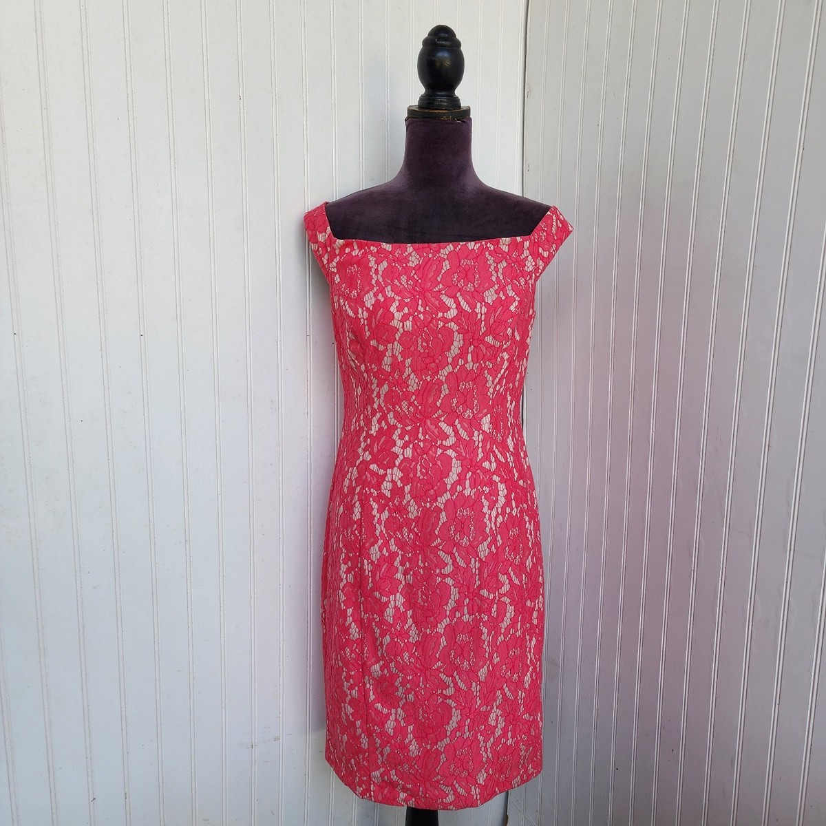 floral guipure lace midi dress Self-Portrait Floral Guipure Lace Midi Dress Blue/White Size US 6   Celebrity Owned