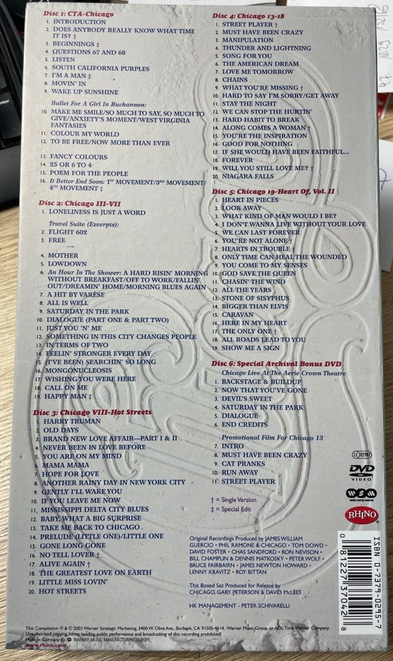 Chicago + Box Set + 5 CDs, 1 DVD + rar + mit Booklet + Top Zustand - Bild 3 von 4