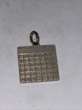 Wells Vintage Sterling Silver Engraved Calend...