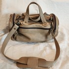 Vintage Leather Tan Small Travel Toiletry Duffle Bag Quiet Luxury Minimalist