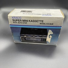 Kraco Super Mini Cassette Player KS-960E Auto Stop Vintage Audio
