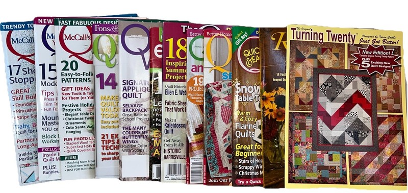 10 Quilting Magazines & 2 Quilting Books  Patterns Included Patchwork & McCall’s