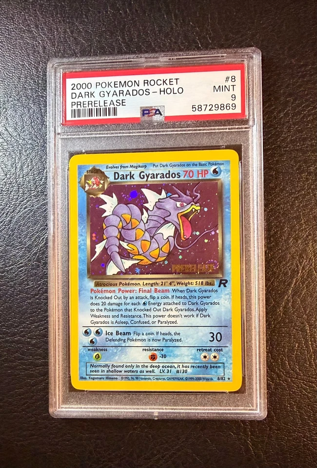 2000 Pokemon Rocket #8 Promo - Dark Gyarados - Holo - MINT - Prerelease - PSA 9! - Image 2 of 4