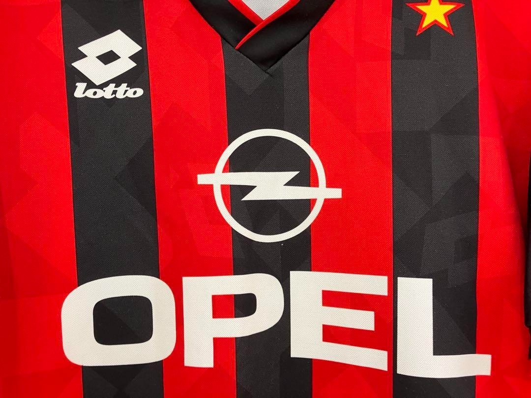 希少品/サッカーユニフォーム/lotto・AC MILAN・BAGGIO・18番 New Roberto Baggio 18 AC Milan 1996 1997 Home Football Shirt